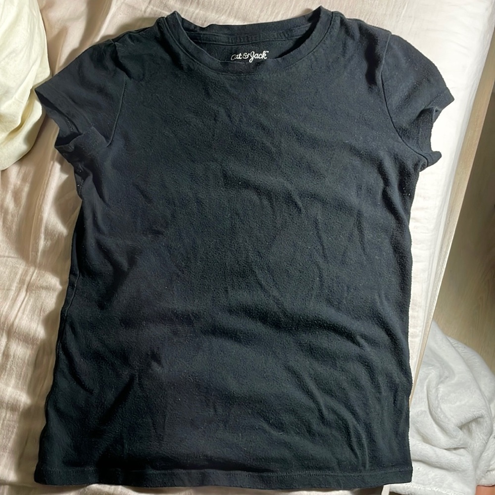 Black, girls 6x tee shirt, cat and jack